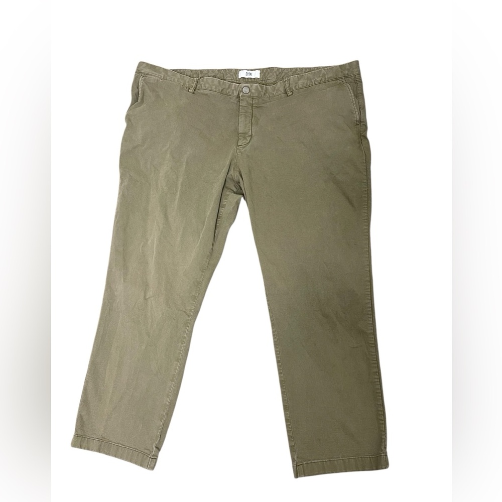 Spoke London Men’s Classic Cotton Straight Leg Chinos in Olive Sz 46 X 26 Office